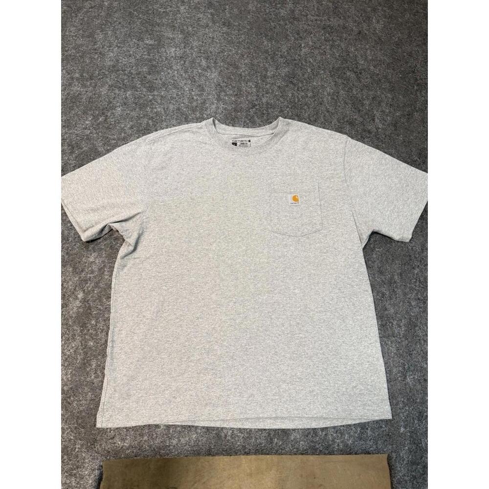 Carhartt Shirt Mens Large Short Sleeve Crew Neck Lightweight Loose Fit Pocket